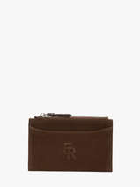 Card Holder Cavalier Nubuck Leather Etrier Brown cavalier nubuck ECAN094M