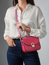 Shoulder Bag Altair Leather Etrier Pink altair EALA081M-vue-porte
