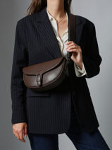 Crossbody Bag M Oxer Leather Etrier Brown oxer EOXE065M-vue-porte