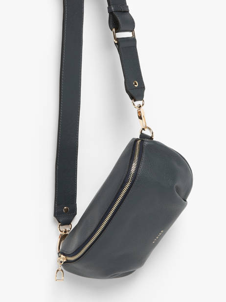 Medium Leather Tradition Belt Bag Etrier Blue tradition ETRA022M other view 2