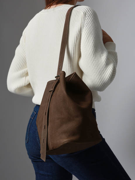 Crossbody Bag Backpack M Cavalier Nubuck Leather Etrier Brown cavalier nubuck ECAN126M other view 3