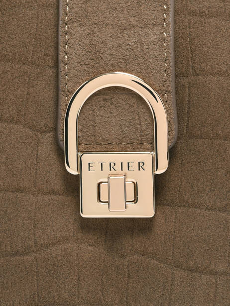 Sac Bandoulière Equestre Croco Cuir Etrier Marron equestre croco EECQ0143 vue secondaire 4